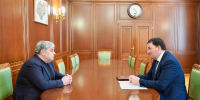 Глава КБР Казбек Коков провел рабочую встречу с руководителем Службы по обеспечению деятельности мировых судей КБР Борисом Муртазовым - Глава КБР