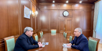 Глава КБР Казбек Коков провел рабочую встречу с главой администрации Баксанского района Адибом Абреговым - Глава КБР
