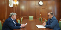 Казбек Коков встретился с руководителем Управления Министерства юстиции РФ по КБР - РИА Кабардино-Балкария